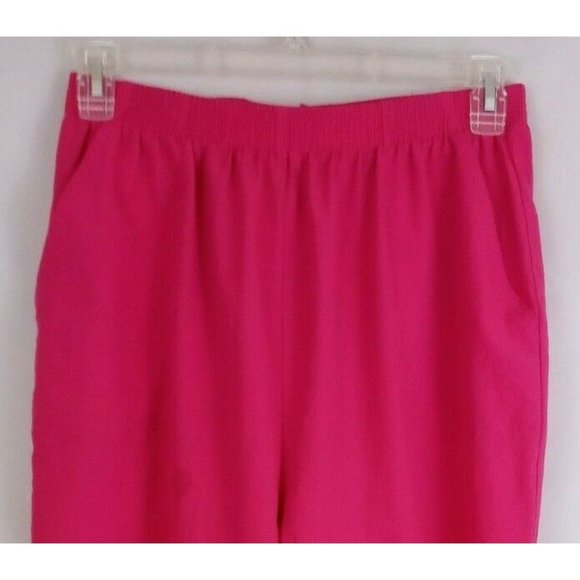BonWorth Women's Elastic Waist Slacks Pants Sild Pink Size Medium - Picture 4 of 5